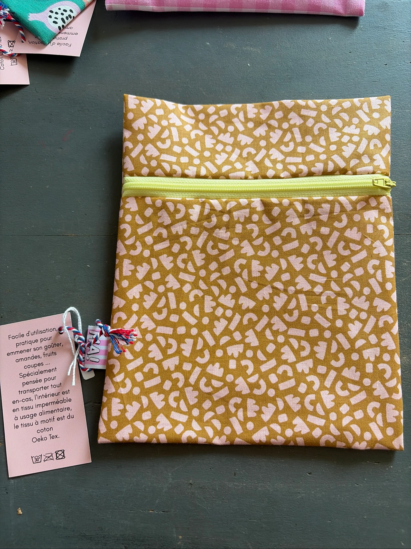 Pochette à goûter lavable 